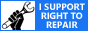 Button that reads 'I support right to repair'